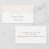 Carte De Visite Vintage, Blanc, Dentelle (Devant / Derrière)