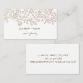 Carte De Visite Vintage, Blanc, Dentelle (Devant / Derrière)