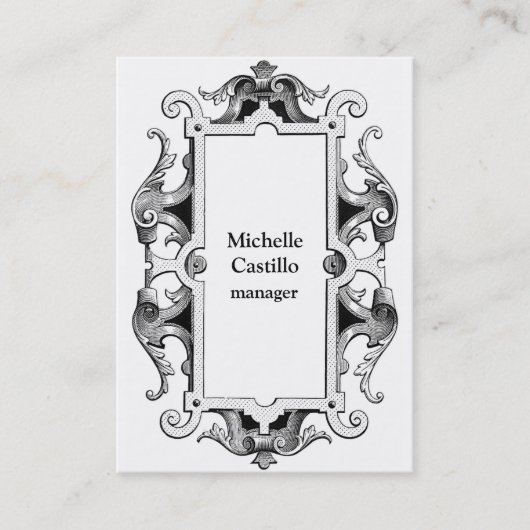 Carte De Visite Vintage blanc vertical (Devant)