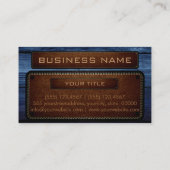 Carte De Visite Vintage Bleu Brown cuir look (Dos)