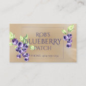 Carte de visite vintage Blueberries (Devant)