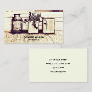 Carte De Visite Vintage boutique d'antiquités Sepia Rustic Country