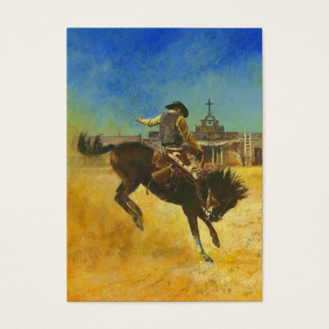 Carte de visite vintage Bucking Bronco ACEO (Devant)
