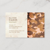 Carte De Visite Vintage Business Card with military pattern (Dos)
