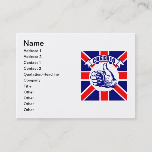 Carte De Visite Vintage Cheerio (Devant)