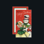 Carte De Visite vintage Christmas snowman ajouter des informations<br><div class="desc">vintage Christmas snowman ajouter l'information Carte de visite</div>
