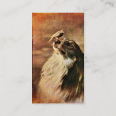 Carte De Visite Vintage Collie et Bird (Dos)