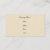 Carte de visite vintage Cream (Dos)