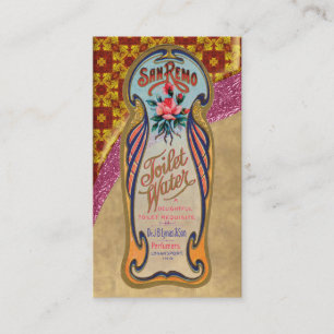 Carte de visite vintage d'affiche de l'eau de