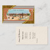 Carte de visite vintage d'affiche de Paris (Devant / Derrière)