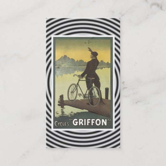 Carte de visite vintage de bicyclette (Devant)