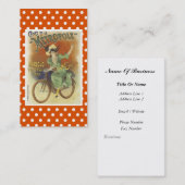 Carte de visite vintage de bicyclette (Devant / Derrière)