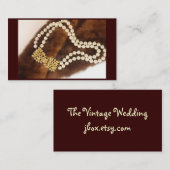 Carte de visite vintage de bijoux (Devant / Derrière)