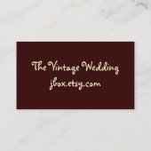 Carte de visite vintage de bijoux (Dos)