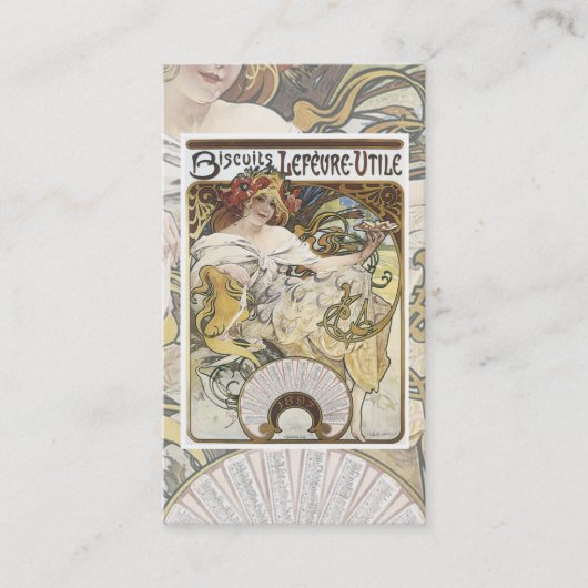 Carte de visite vintage de biscuits (Devant)