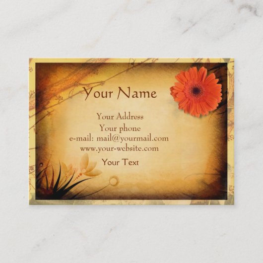 Carte de visite vintage de boutique (Devant)