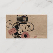 Carte de visite vintage de cages à oiseaux (Dos)