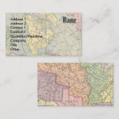 Carte de visite vintage de carte (Devant / Derrière)