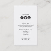 Carte de visite vintage de chevalier d'échecs de (Dos)