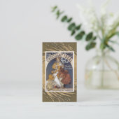 Carte de visite vintage de chocolat (Debout devant)