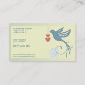 carte de visite vintage de colibri (Dos)