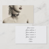 Carte de visite vintage de collier (Devant / Derrière)