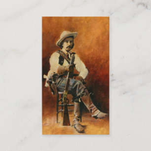 Carte de visite vintage de cowboy