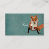 Carte de visite vintage de Fox d'ambre (Dos)