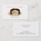 Carte de visite vintage de gâteau (Devant / Derrière)