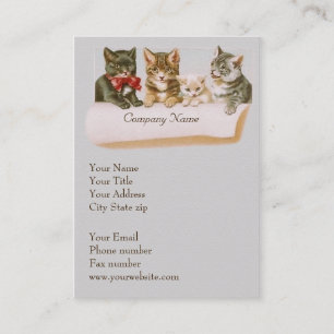 Carte de visite Vintage de la famille des chats