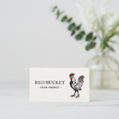 Carte de visite vintage de la ferme-coq (Debout devant)