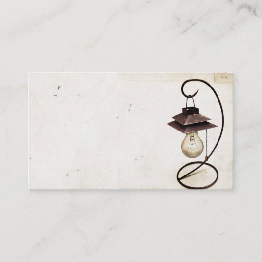 Carte de visite vintage de lampe de Steampunk (Devant)