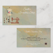 Carte de visite Vintage de l'aquarelle (Devant / Derrière)