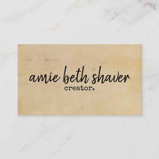 carte de visite vintage de lettre (Devant)