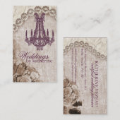 Carte de visite vintage de lustre (Devant / Derrière)