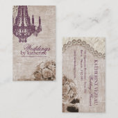 Carte de visite vintage de lustre (Devant / Derrière)