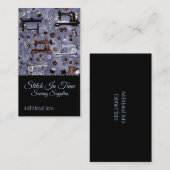 Carte de visite vintage de machines à coudre (Devant / Derrière)