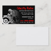 Carte de visite vintage de moto (Devant / Derrière)