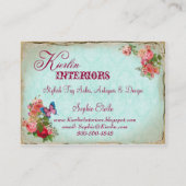 Carte de visite vintage de papillon de Marie (Dos)