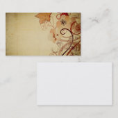 Carte de visite vintage de pavots (Devant / Derrière)