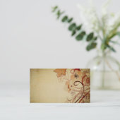 Carte de visite vintage de pavots (Debout devant)