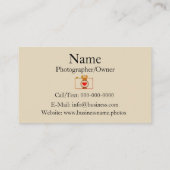 Carte de visite vintage de photographe (Dos)