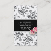 Carte de visite vintage de roses (Dos)