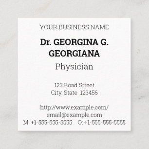 Carte de visite vintage de spécialiste Médicale en