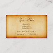 Carte de visite vintage de style (Dos)