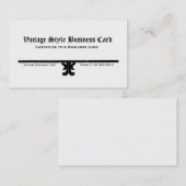 Carte de visite vintage de style (Devant / Derrière)