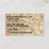 carte de visite vintage de topographie (Dos)