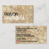 carte de visite vintage de topographie (Devant / Derrière)