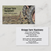 Carte de visite vintage de tracteur (Devant / Derrière)
