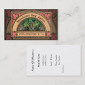 Carte de visite vintage de vin (Devant / Derrière)